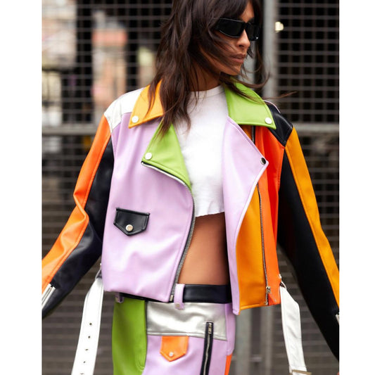 Chaqueta colorblock