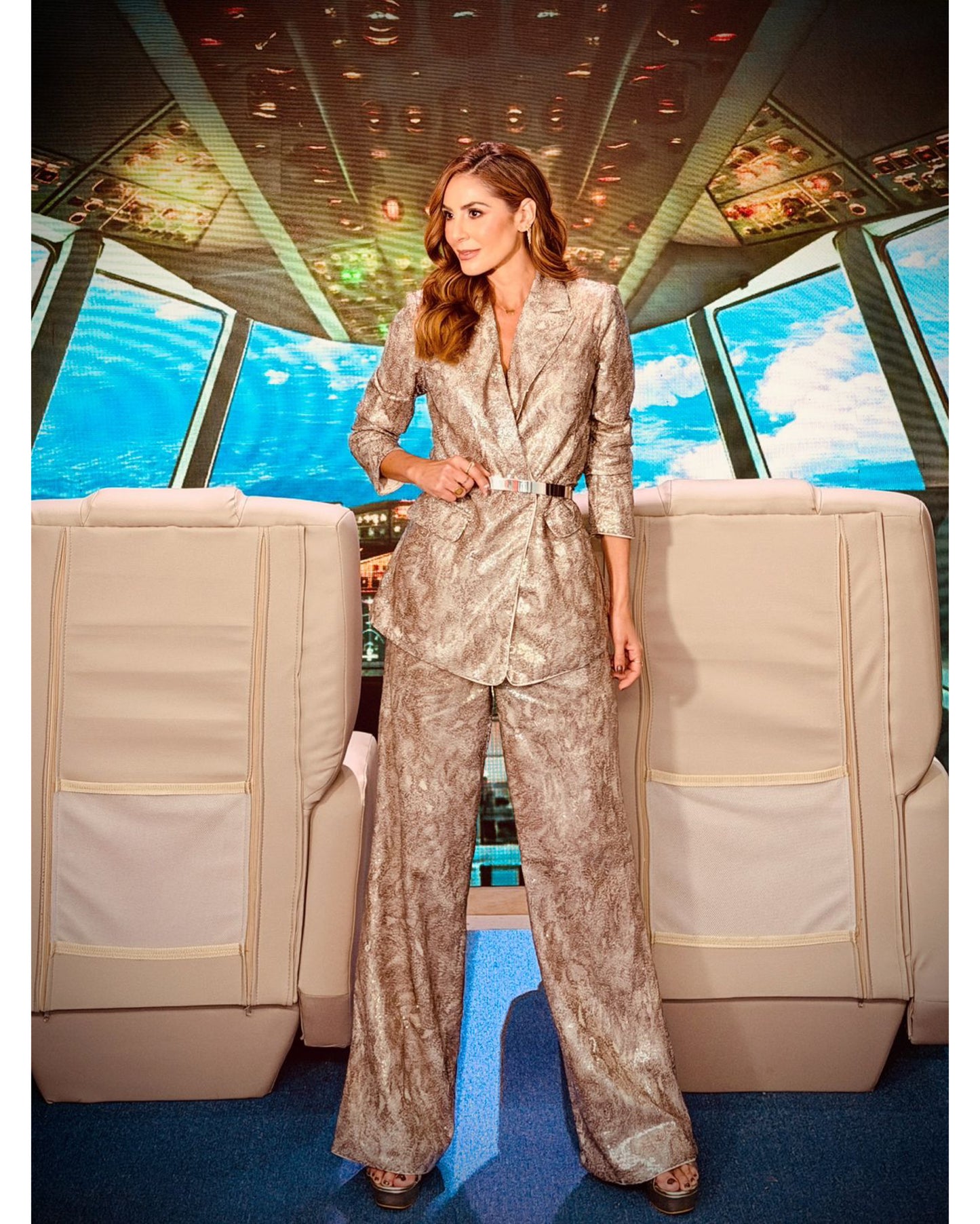 Set Blazer y Pantalón Lentejuela  Vm