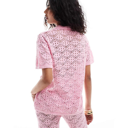 Crochet Shirt and Pants Set 