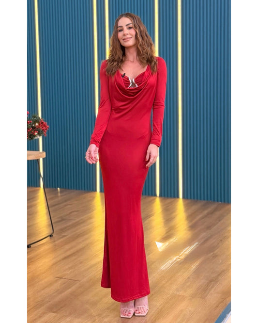 Maxi Vestido con Escote