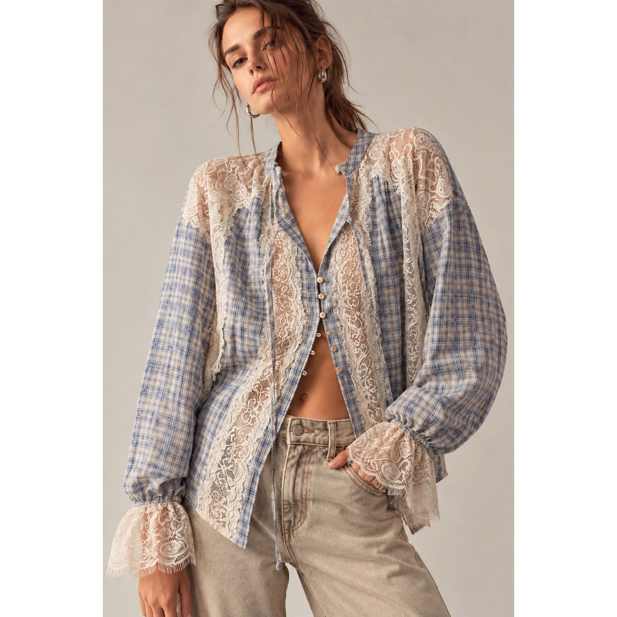 Camisa con Encaje