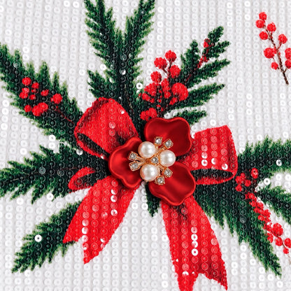 T shirt Lentejuela Navidad Lazos