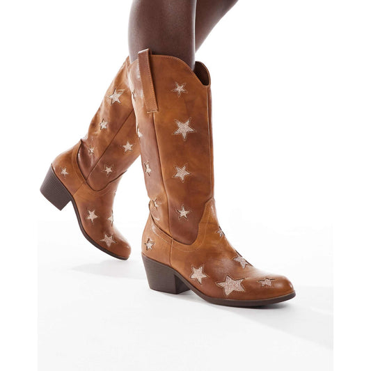 Botas Texanas con print de estrellas