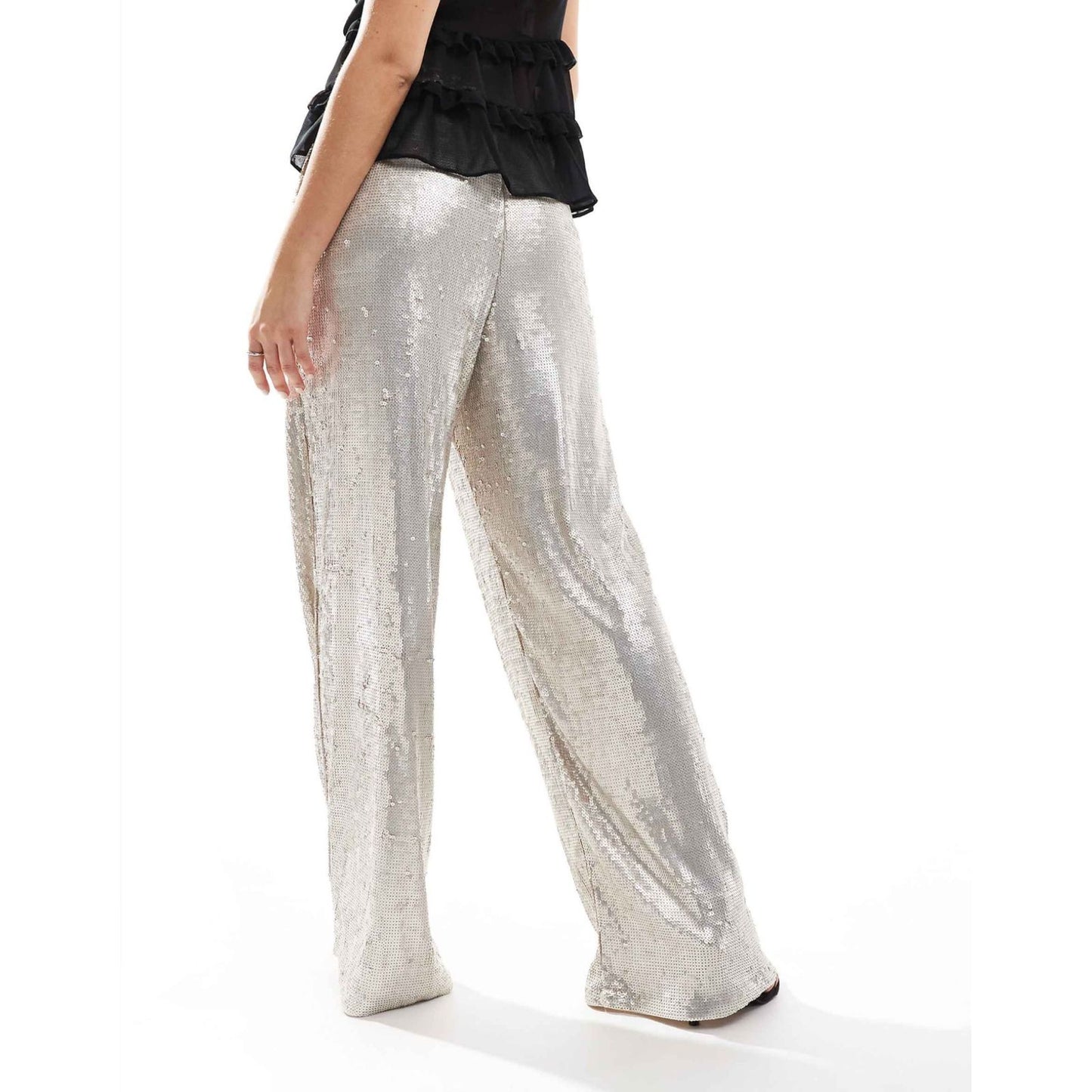 Wide-cut sequin pants