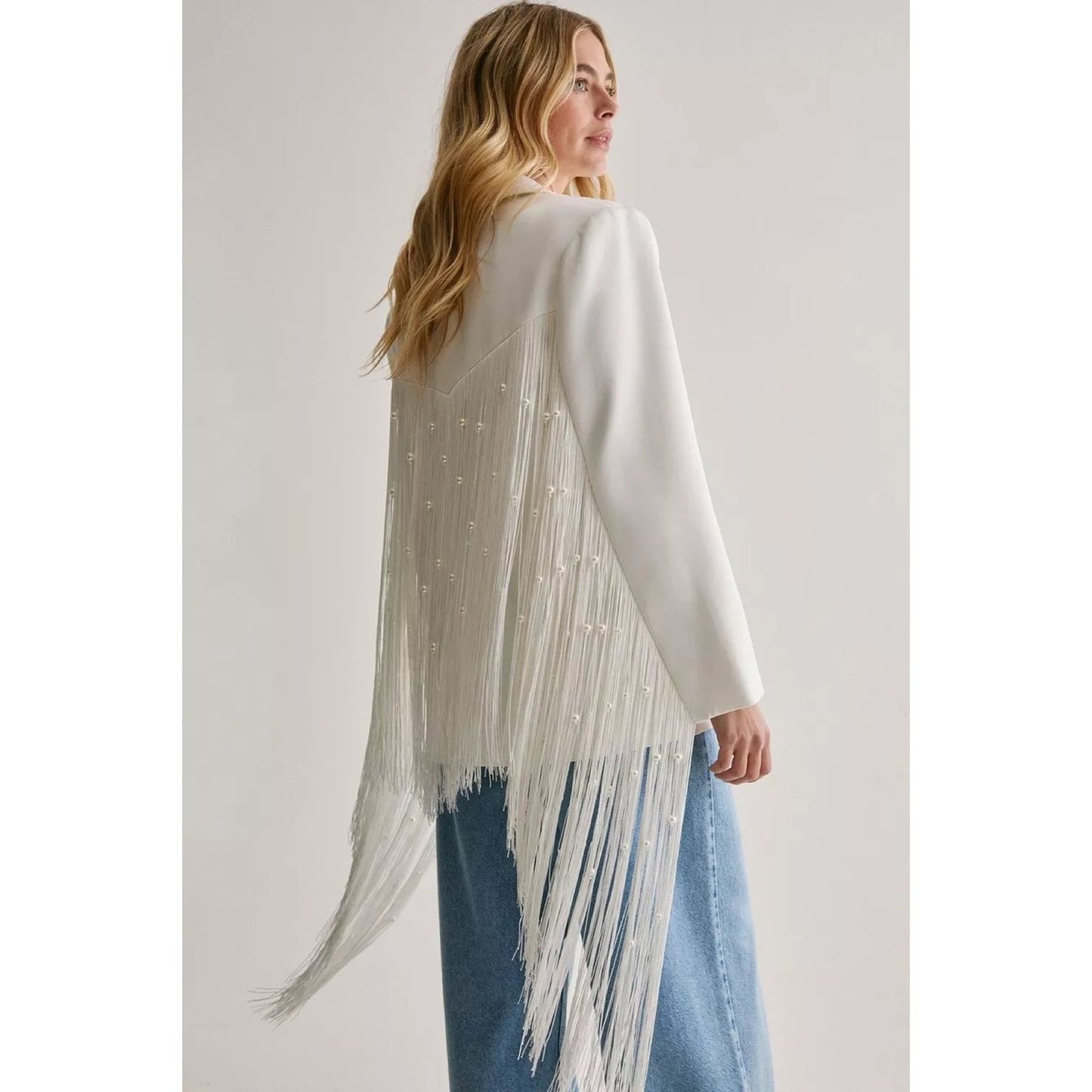 Pearl Fringe Blazer