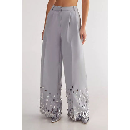 Pants with Sequin Appliques