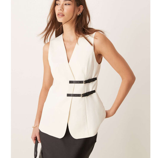 Waistcoat with Belt Detail