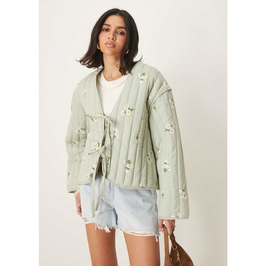 Chaqueta Acolchada Floral