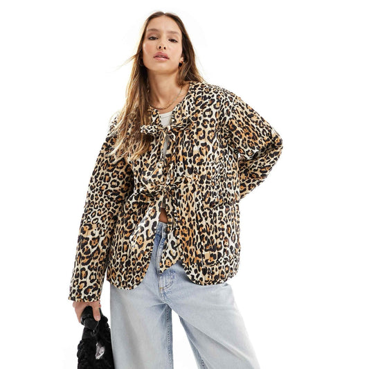 Chaqueta Acolchada Animal Print
