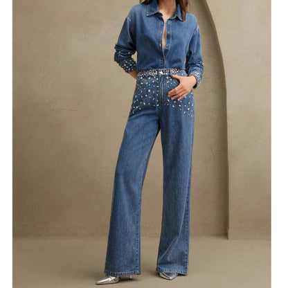 Jean con Apliques de Rhinestones