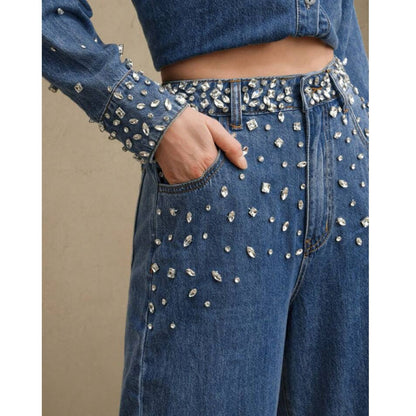 Jean con Apliques de Rhinestones