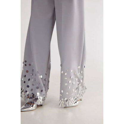 Pants with Sequin Appliques