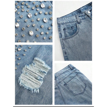 Jean con Apliques de Rhinestones