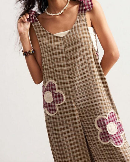 Overall Cuadro Vichy con Flores VM